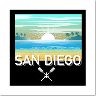 San Diego Design, with White Lettering Posters and Art